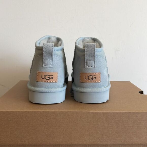 UGG Classic Ultra Mini Booties Seafoam USA Women Size 7/UK 5/EU 38 - Picture 8 of 12